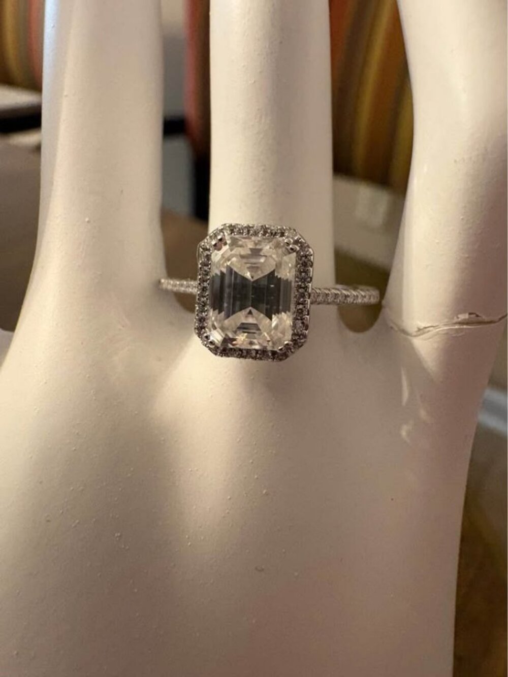Sterling Silver 1.83CT Moissanite Ring Size 7